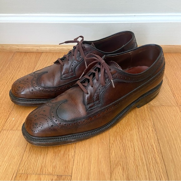 Vtg Johnston & Murphy Wingtip Oxfords Men’s Size 10 Brown Dress Formal Career main image 10